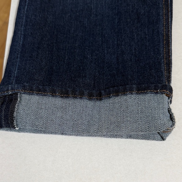 Lee Relaxed Fit Boyfriend Jeans Women’s 16M | Dark Wash Cuffed Distressed - Picture 11 of 12